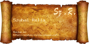 Szuhai Rella névjegykártya